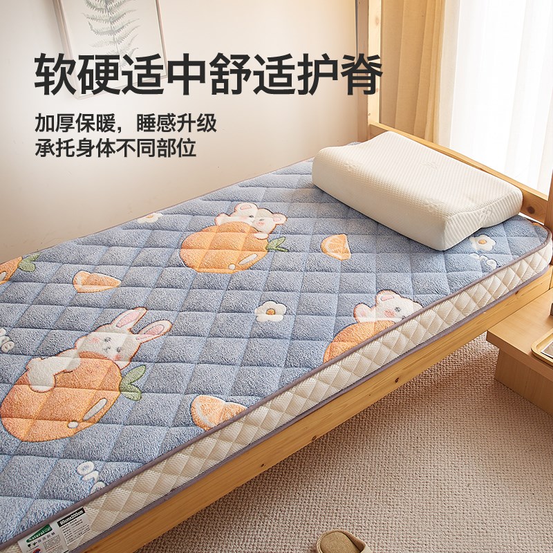 学生宿舍床垫单人雪花绒垫子90x190cm寝室住校专用羊羔绒褥子家用