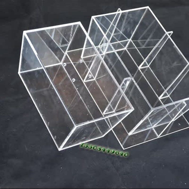 亚克力有机玻璃板定制透明黑色盒子箱子包装模具模型模子实验器具