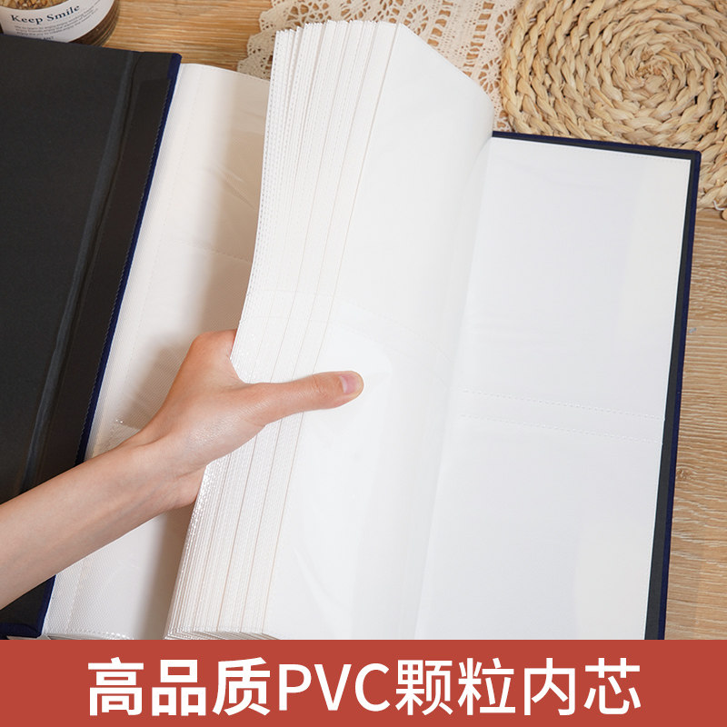 简约艺术风相册本大容量插页式家庭纪念册情侣照片收纳5寸6寸影集