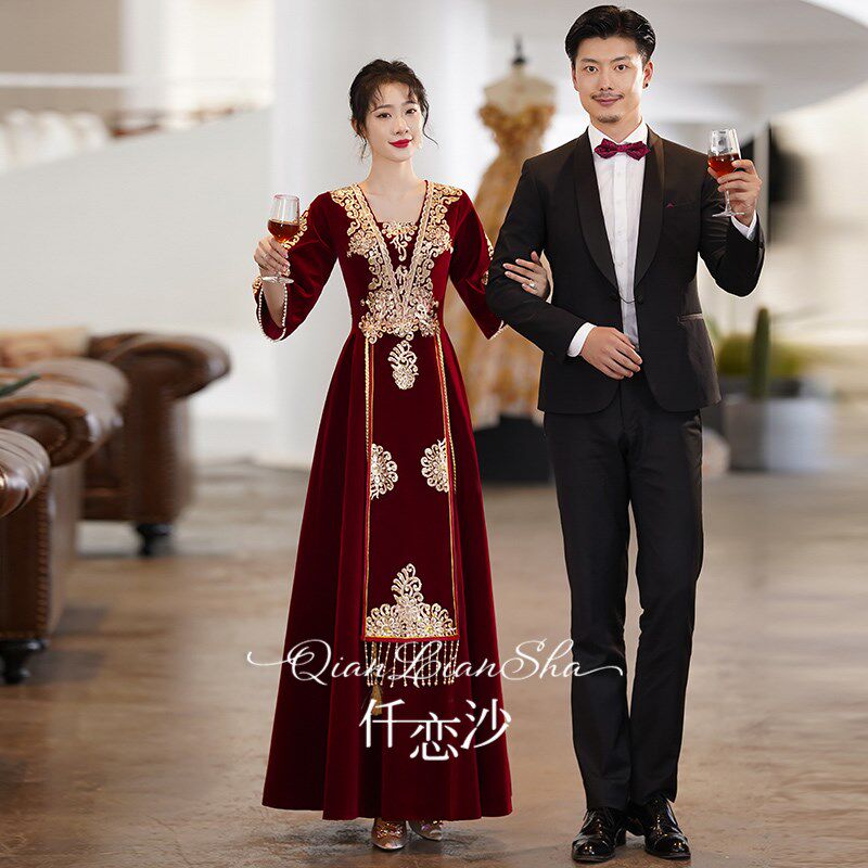敬酒服新娘结婚订婚回门红色连衣裙中式秀禾礼服女简单大气高级感