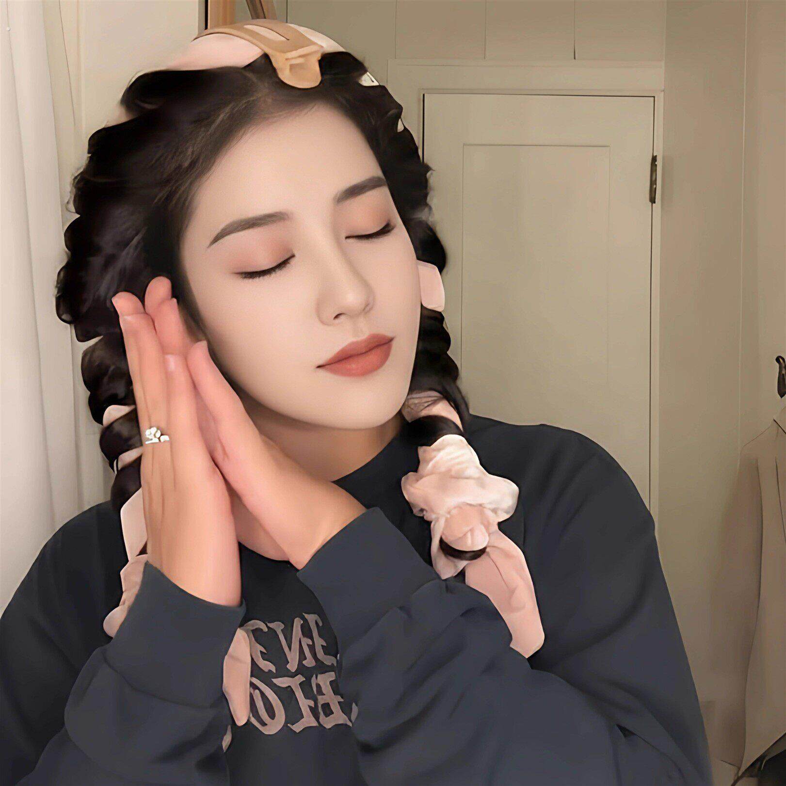 懒人卷发神器免熨烫无热浏海卷发棒物理定型睡眠卷发器大波浪卷发