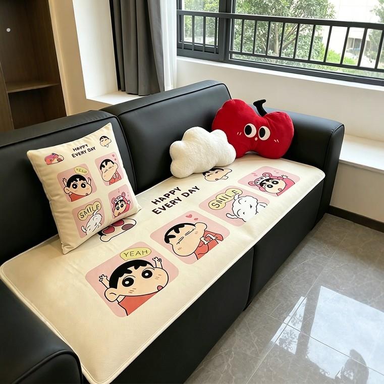 夏天沙发凉席垫冰丝坐垫客厅凉席防滑高级感冰感沙发巾可水洗座垫