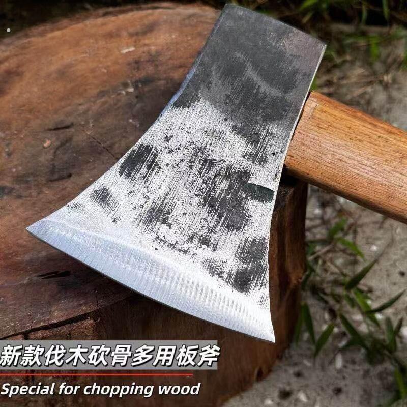 轨道钢一体成型砍树斧锻打斧头劈柴专用老式斧头木工锰钢正宗