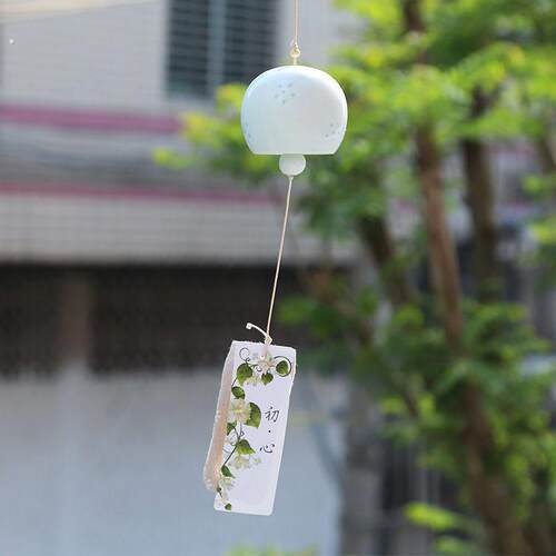 听海 手工陶瓷风铃挂饰日式和风卧室挂件家居装饰品创意生日礼物