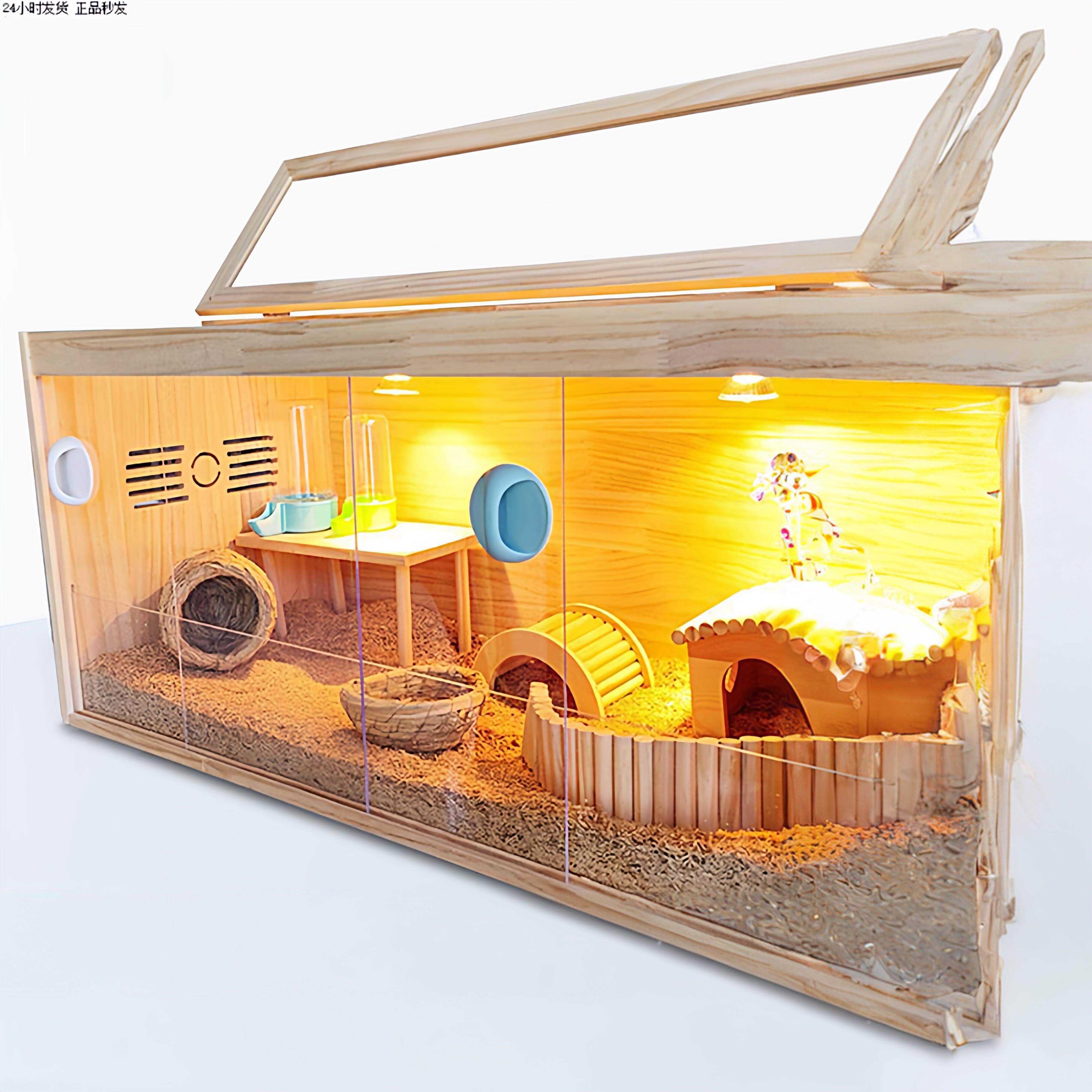 芦丁鸡专用饲养箱笼子小鸡育雏保温箱恒温造景小屋家用卢丁鸡养箱