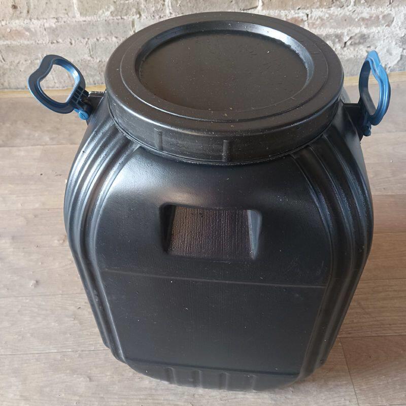 粪桶带盖有盖发酵桶防晒洗澡特厚真石漆50升塑料方桶化工桶法兰桶