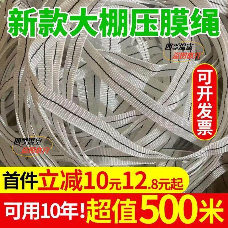 大棚压膜带压膜绳压膜线高强度聚酯纤维丝白色抗老化温室配件专用