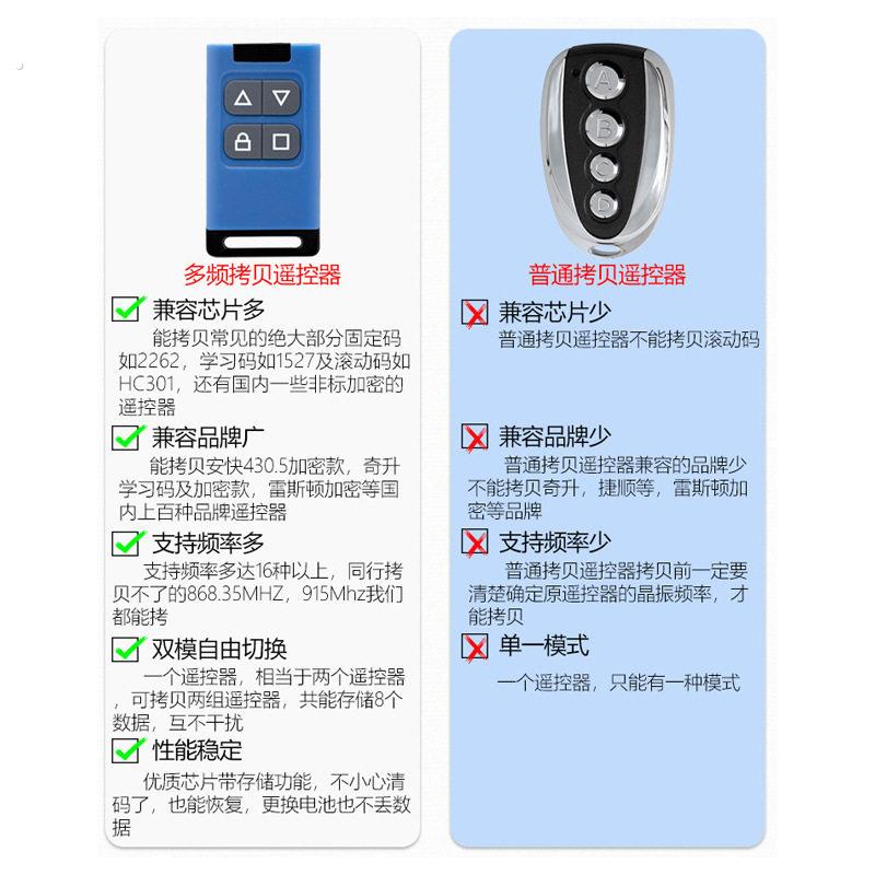 多频通用对拷遥控手柄大功率无线遥控电动卷帘车库卷闸翻板伸缩门