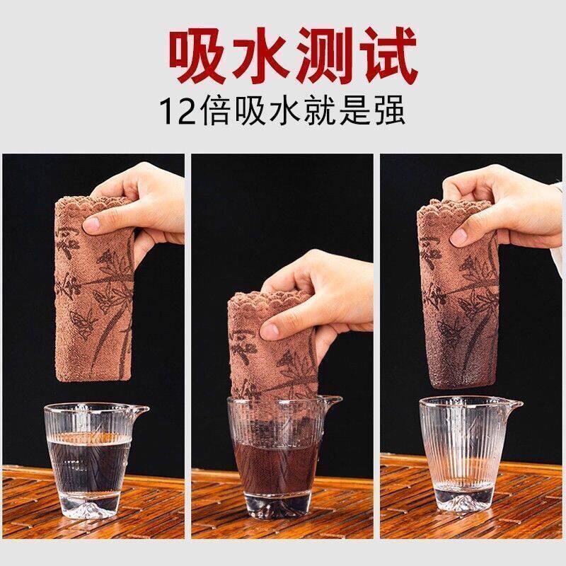 加厚强吸水茶巾茶文化擦桌布茶桌毛巾茶几茶杯垫茶席茶具专用抹布