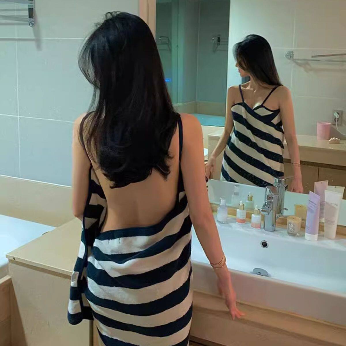 浴巾高颜值轻奢过夜睡衣可