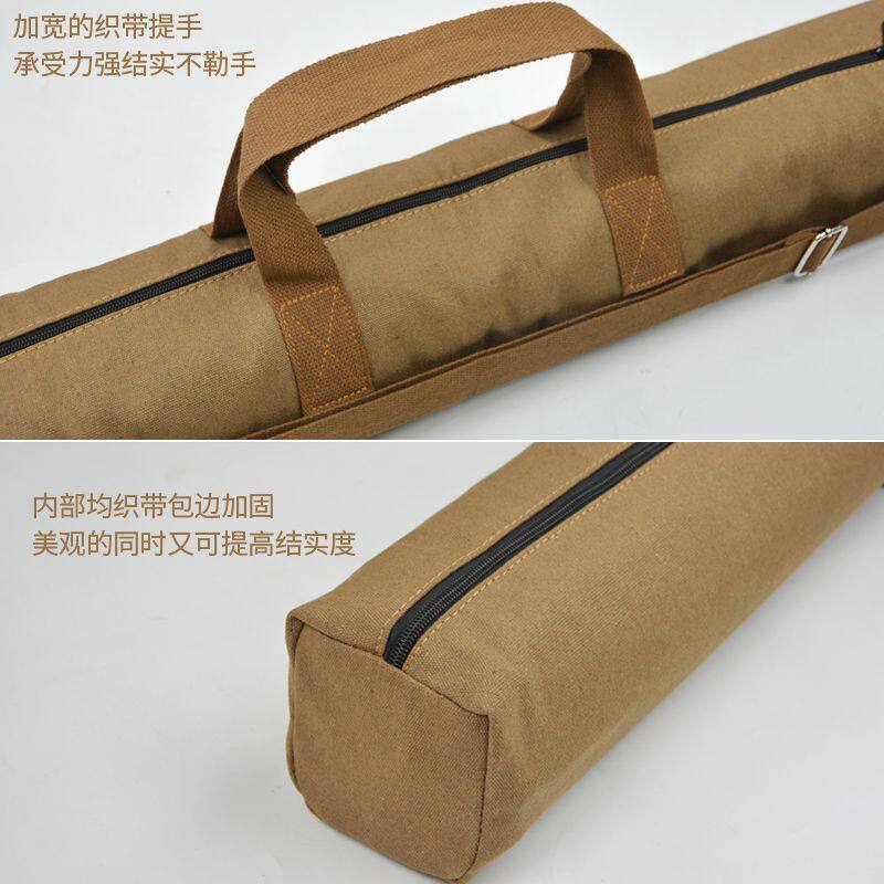 新款鱼竿包超轻拉链帆布渔