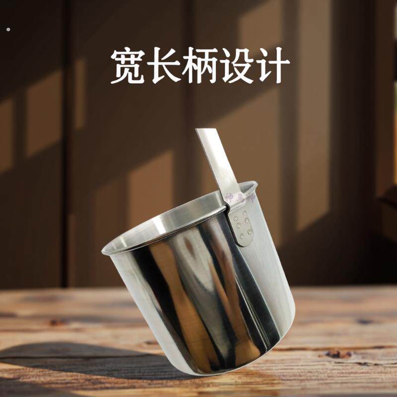 打油勺扁柄不锈钢酒提量酒器无磁加厚宽长柄提子打酒勺酒吊一两2