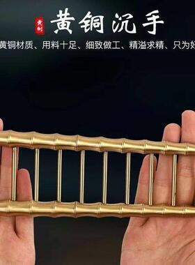 黄铜云梯摆件铜步步梯子高升梯子摆件乔迁新居铜梯子工艺品摆饰