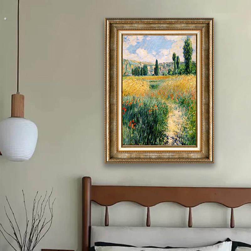 美式挂画餐厅装饰画走廊过道玄关挂画仿油画欧式客厅饭厅风景壁画