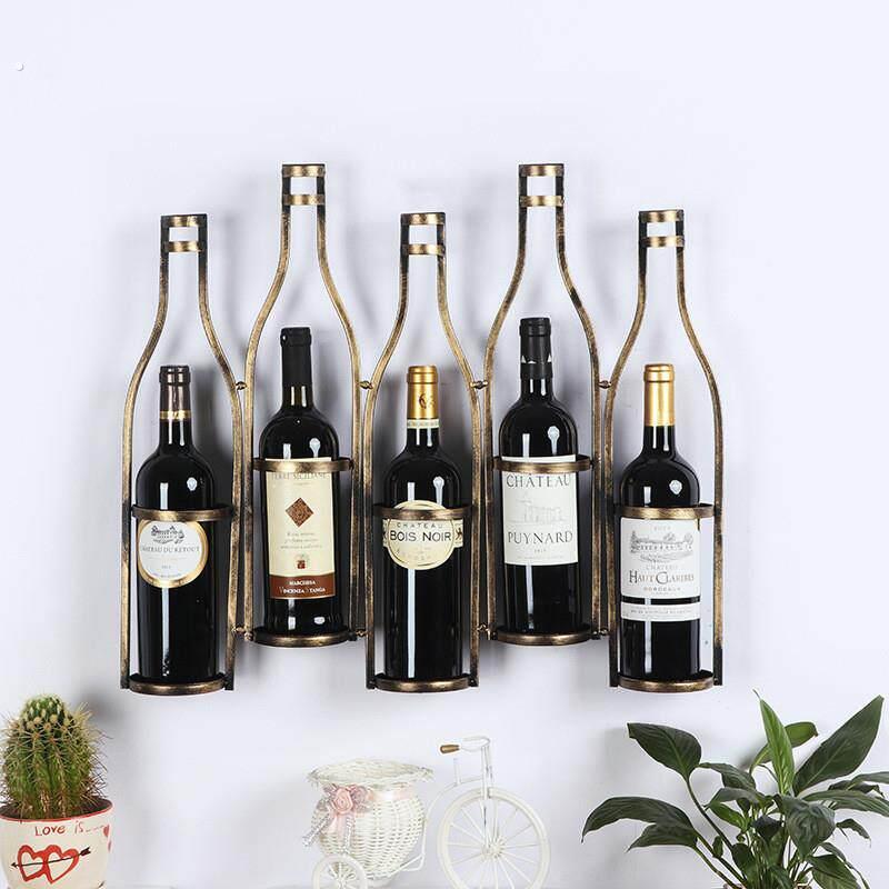 欧式复古铁艺红酒架壁挂客厅餐厅吧台酒吧酒柜 创意酒架墙壁挂件