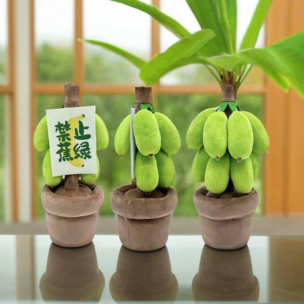 【禁止焦绿】解压免打理居家桌面摆件小香蕉树绿植毛绒创意玩偶