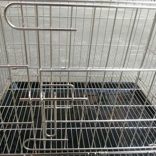 不锈钢折叠狗笼子坚固不生锈猫笼室内泰迪贵宾狗笼中小型犬室外笼