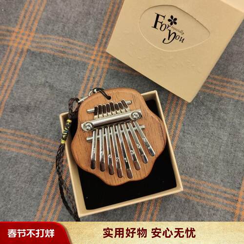 迷你卡林巴八音拇指琴可携式乐器初学8音手指琴掌心钢琴挂饰礼品