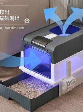 小型猫柜猫砂盆和猫窝一体阳台养猫神器猫窝新型猫笼子透明门带盖