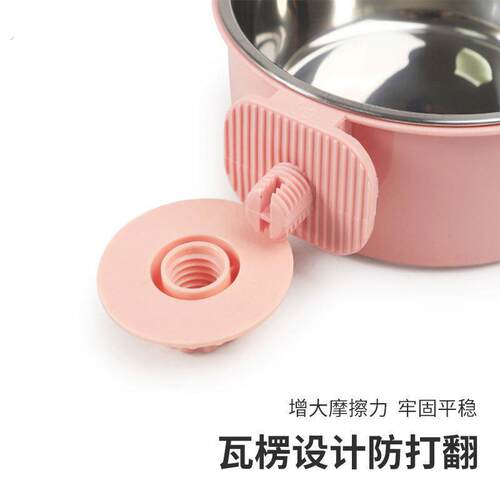 优选狗笼悬挂式固定狗碗狗笼用不锈钢内胆宠物悬挂碗