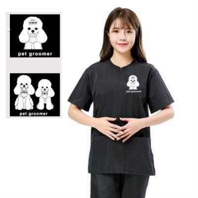 宠物美容师工作服店剪毛洗澡不粘毛防静电防水透气防毛袍