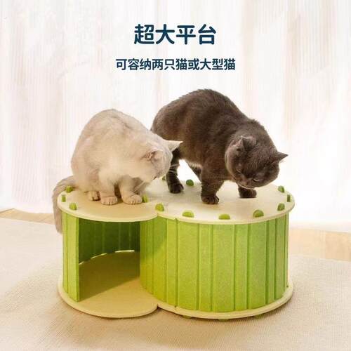 钻洞隧道躲避屋半封闭毛毡四季安全耐磨猫屋透气猫隧道猫咪猫窝