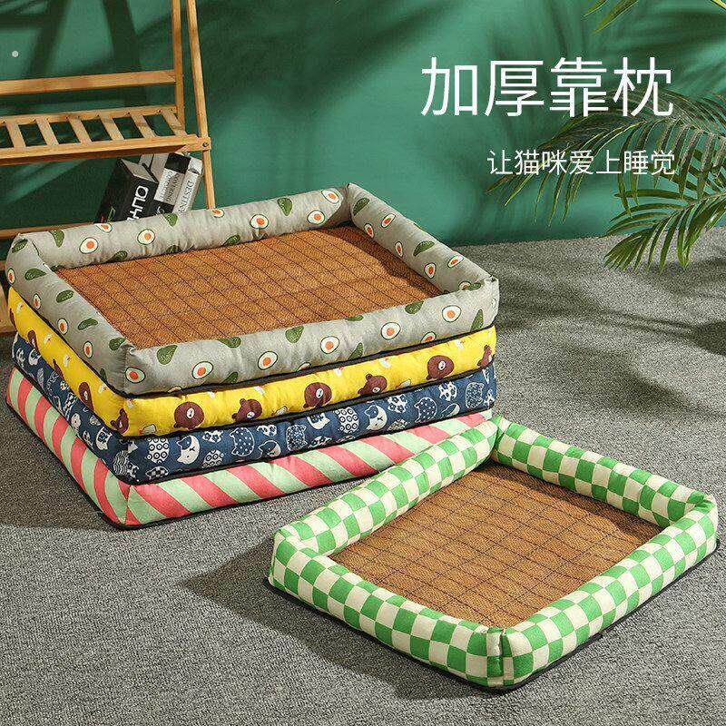 宠物夏季凉垫小猫窝藤编凉席夏天凉席狗狗猫窝小狗睡觉用垫子