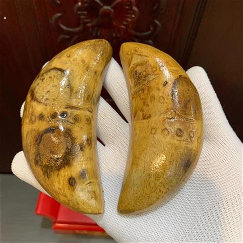竹头圣杯手工制作天然竹根头闽南潮汕传统卦杯茭杯阴阳杯打卜杯告