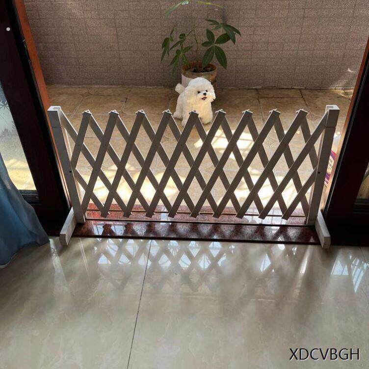 宠物围栏狗笼隔断拦狗栅栏阳台隔离门可伸缩栅栏门挡狗挡猫兔护栏