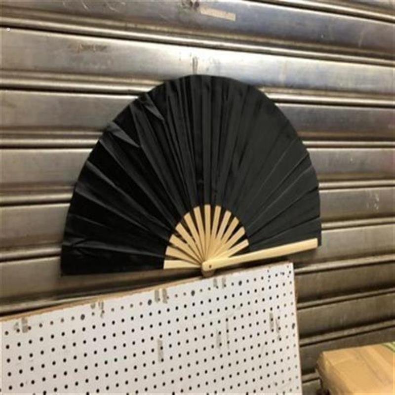 太极扇表演扇竹骨扇晨扇响扇一尺/变脸黑色扇子/黑色舞蹈扇