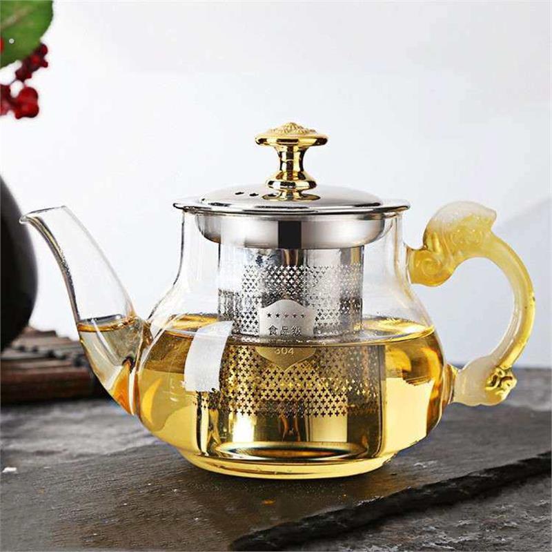 养生壶茶店耐热高端玻璃泡茶壶电加热玻璃泡茶壶加厚过滤大容量