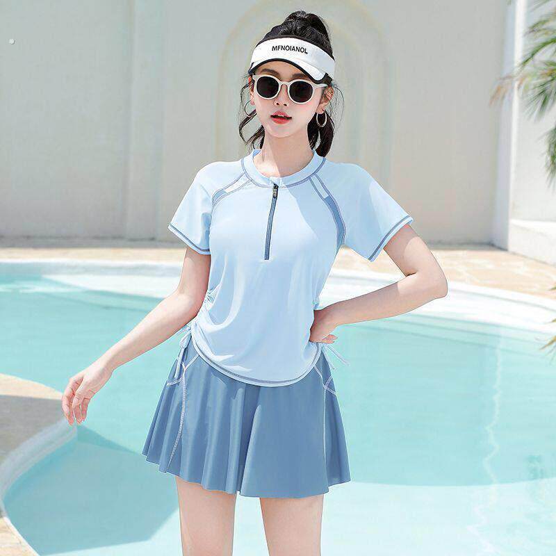 女式游泳专用泳衣温泉私汤游泳衣大码女水上乐园漂流穿的衣服速干