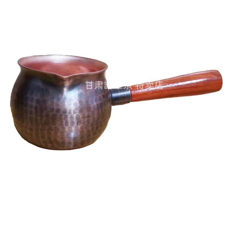 加厚侧把纯铜公道杯长把铜壶铜罐铜茶壶甘肃陕西西安罐罐茶煮茶器