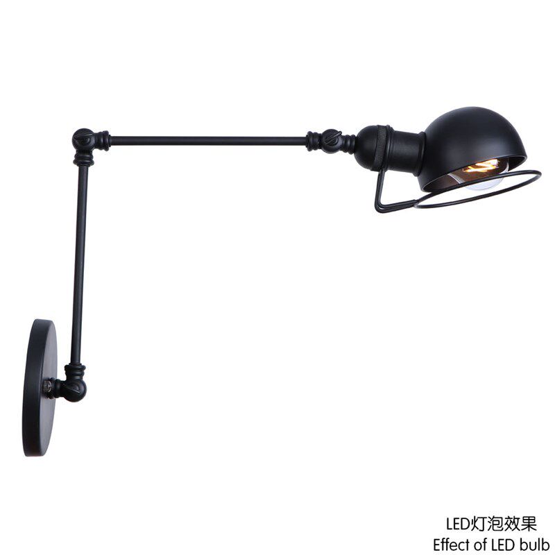 单节双臂水管loft个性创艺北欧装饰咖啡厅酒吧书房覆古铁艺壁灯