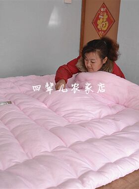手工垫褥床垫优质长绒棉棉胎花绗缝被芯春秋冬单双人加厚褥子包邮