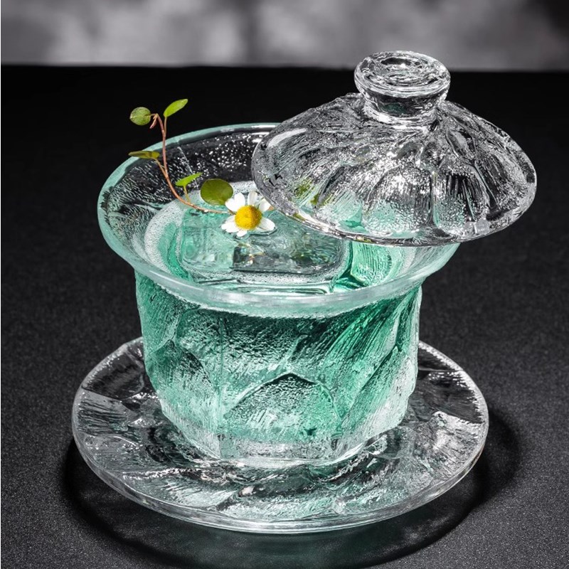 VIANNA丨茶贝Hor国风盖碗鸡尾酒杯调酒杯中式功夫茶杯玻璃杯子