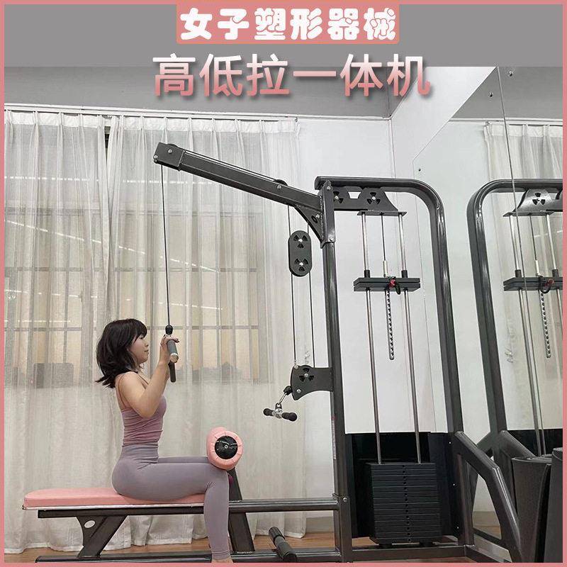 厂家定制加工健身房器械低拉背双合一综合训练器位下拉一体机