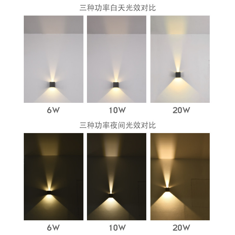 庆一户外防水led壁灯外墙过道楼梯灯庭院灯酒店室外双头防雨走廊