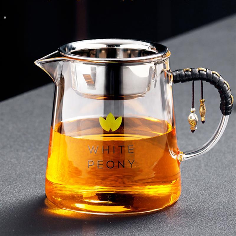 加厚公道杯玻璃茶海茶漏一体过滤套装分茶器耐热茶壶茶具配件