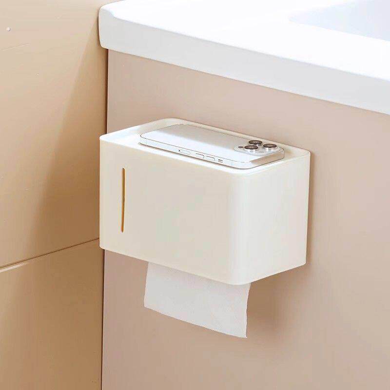 家用卫生间厕所纸巾盒卷纸盒防水抽纸架卫生纸置物架免打孔纸巾架