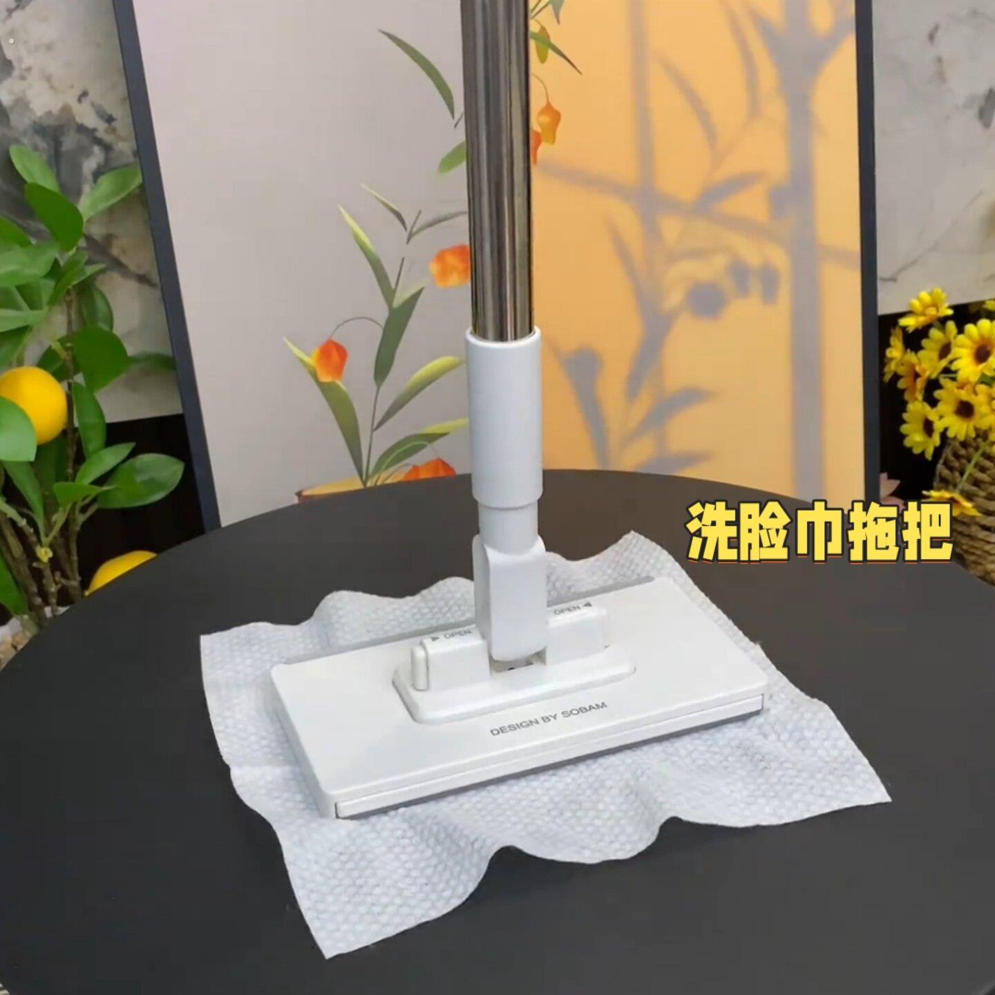 夹抹布平板拖把家用一拖净2025新款懒人拖布拖地神器瓷砖擦地地板