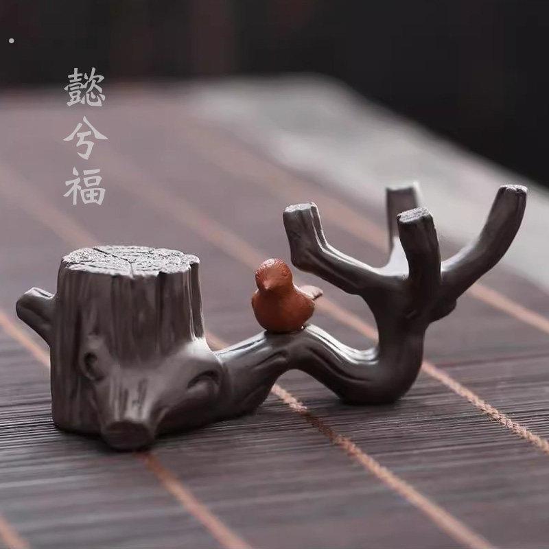 紫砂茶漏茶架子一体盖置功夫茶具过滤器底座紫砂茶壶置托茶道配件