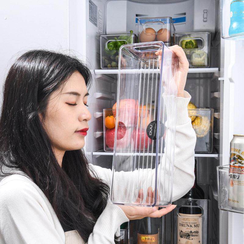 厨房透明冰箱收纳盒抽屉式食物鸡蛋收纳盒水饺盒冷冻储物保鲜盒
