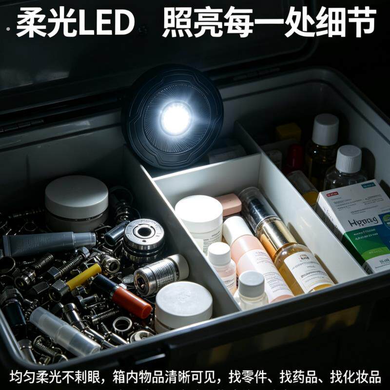 汽车手套箱触摸自动感应灯扶手杂物车用后备箱照明灯车载后尾储物