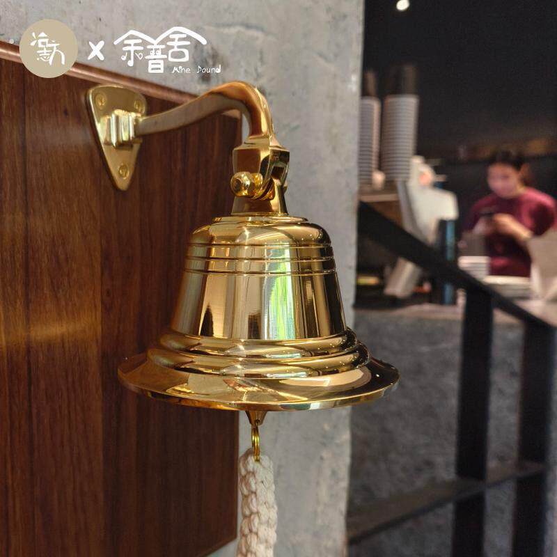 高端黄铜挂墙铃铛门铃装饰门头酒吧咖啡厅家居样板间装饰轻奢门钟