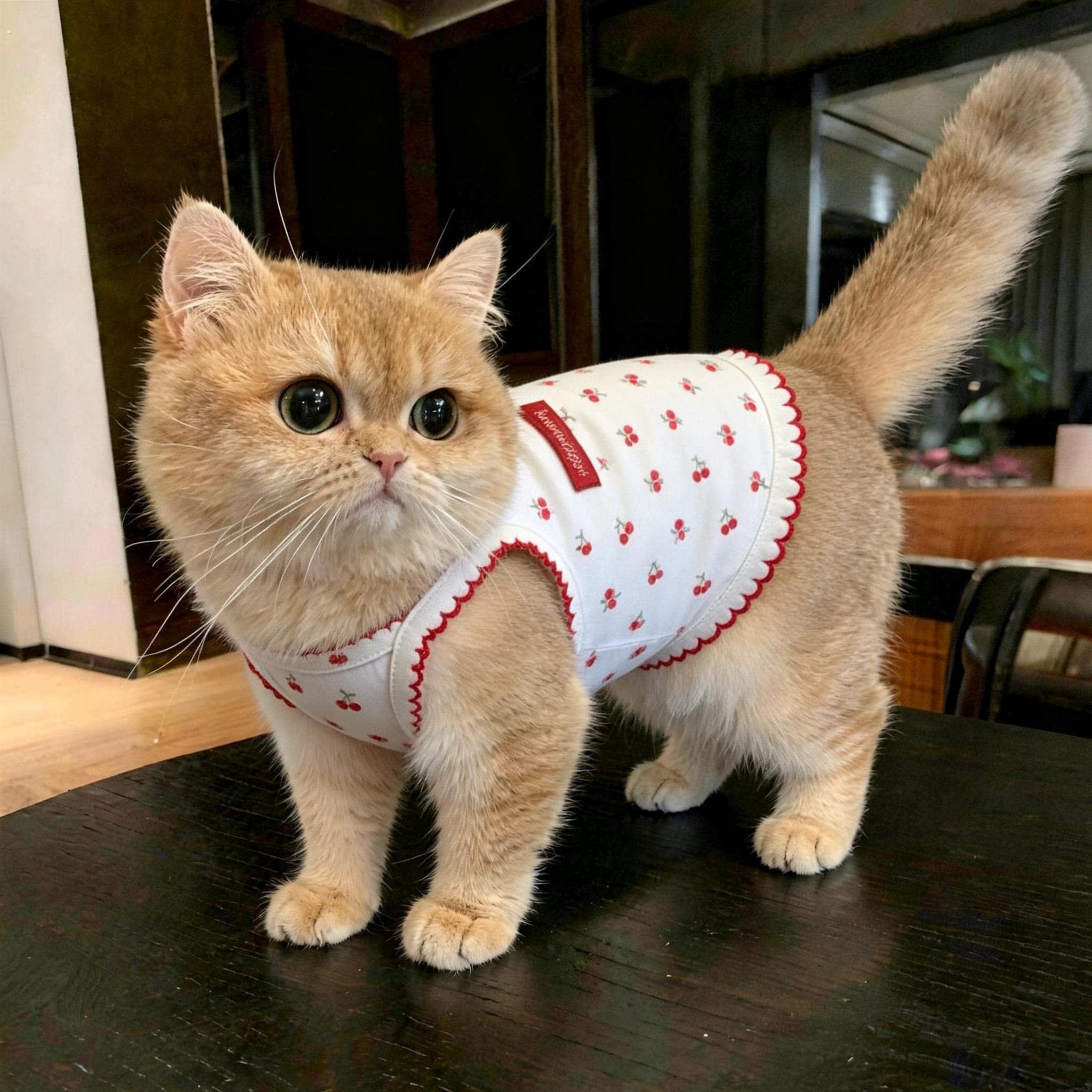 猫咪衣服小猫防掉毛夏季薄款背心德文猫春装宠物狗狗衣服可爱透气