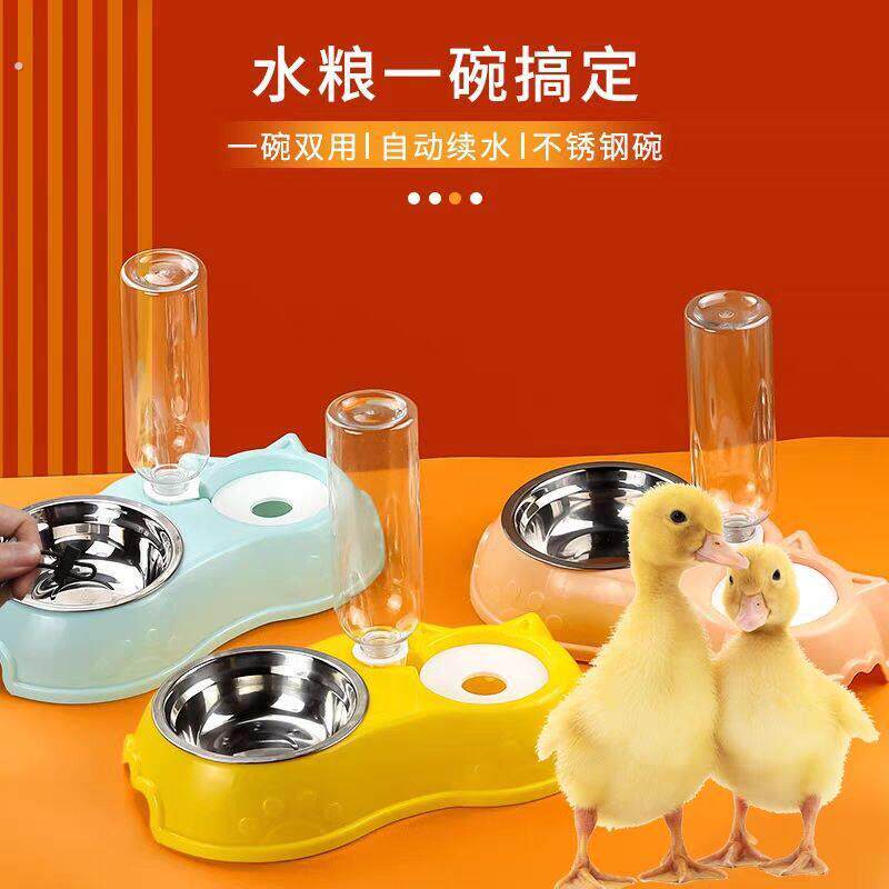 鸭子自动喂食器小鸭子鸡鹅吃饭碗盆宠物柯尔鸭食槽喂食喂水器
