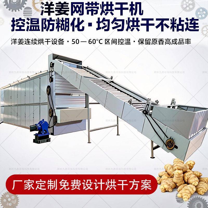 洋姜连续式烘干机洋姜片不锈钢大批量多层网带烘干设备热源多样