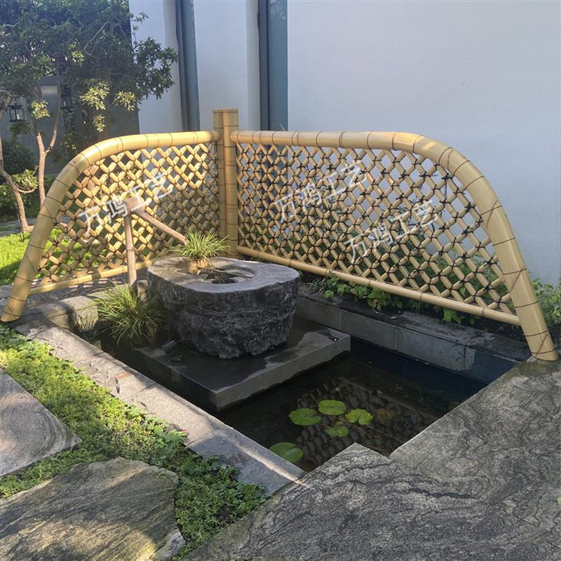 日式竹篱笆装饰竹垣光悦寺垣创意手工篱笆别墅院子阳台枯山水竹景