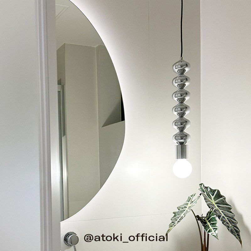 atoki葫芦床头吊灯单头卧室银色单头餐厅包豪斯吧台餐厅镜前灯